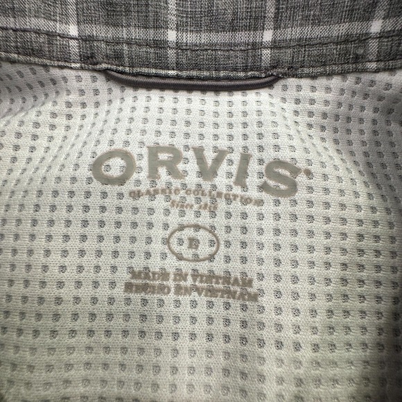 Orvis Shirt Mens Large Fishing Outdoor Short Sleeve Button Up Polyester Vented - Picture 3 of 9